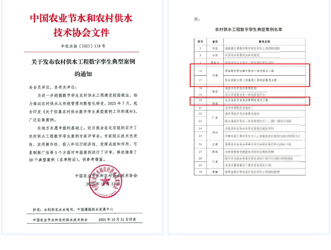 熱烈祝賀！新開(kāi)普3個(gè)項(xiàng)目榮登水利部《農(nóng)村供水?dāng)?shù)字孿生典型案例》(圖1)